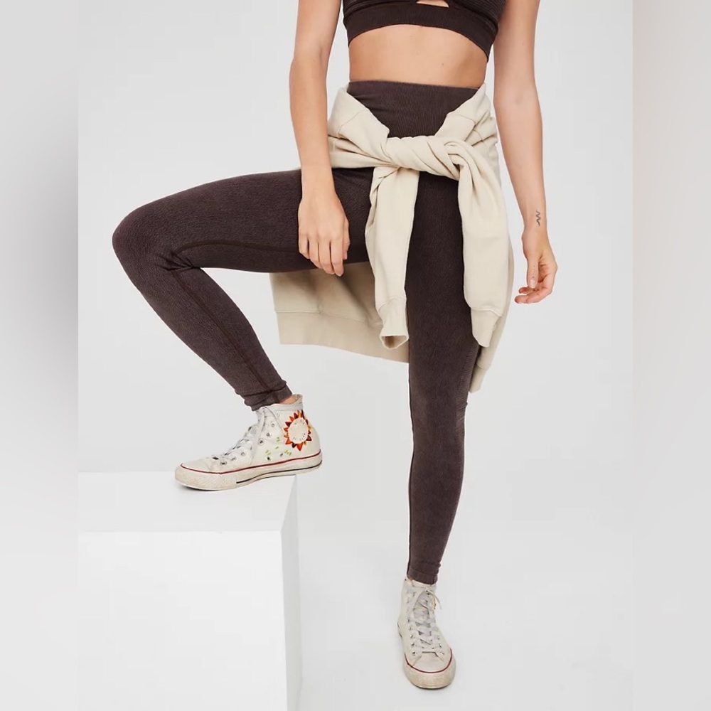 Aerie OFFLINE seamless legging, Brown. Size S, 7/8 length